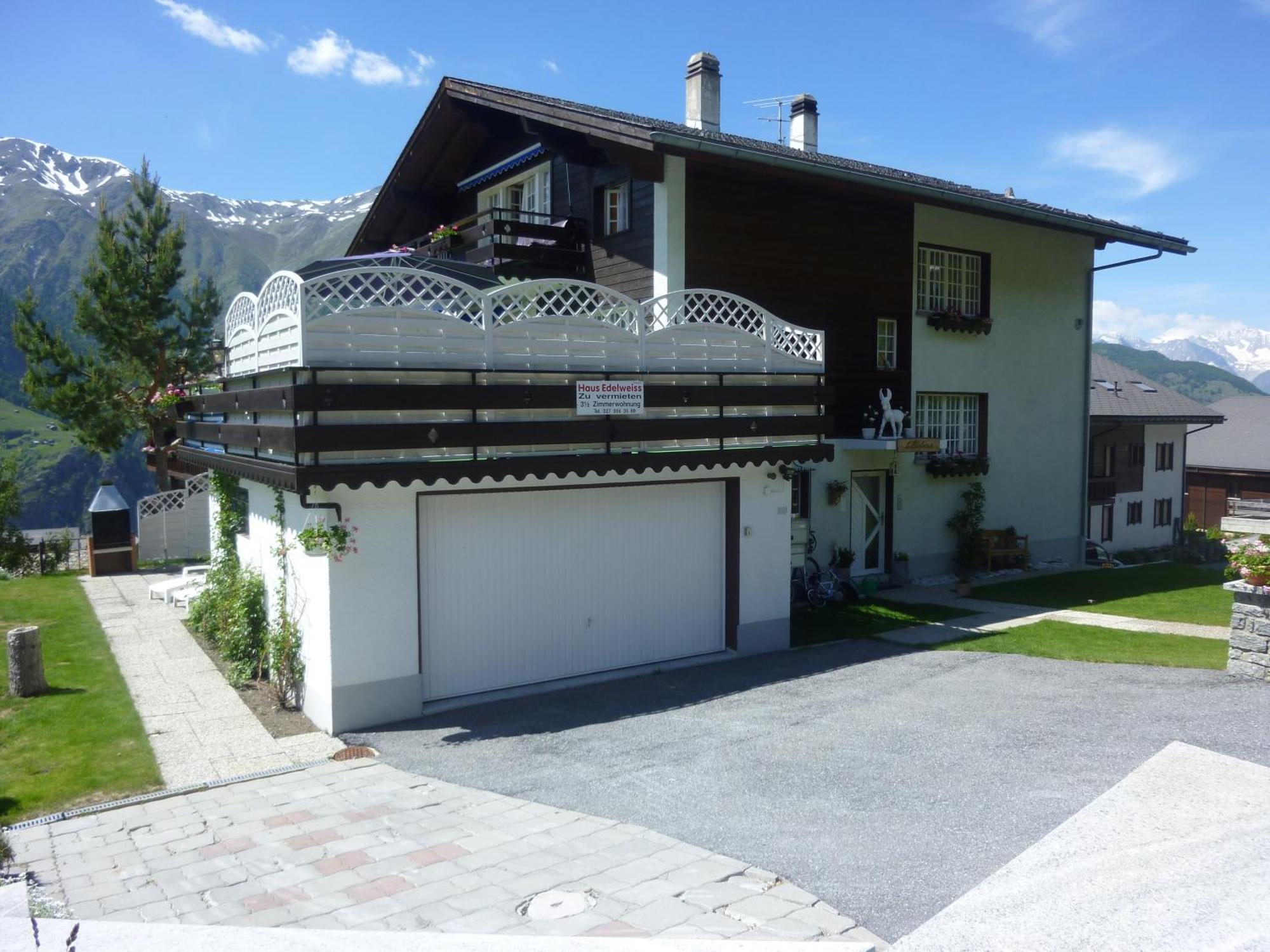 Ferienwohnung Edelweiss Grächen Exterior foto